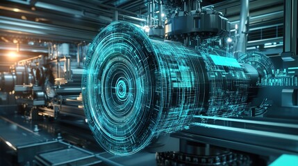 Poster - A digital twin system providing real-time feedback on machinery status and performance.