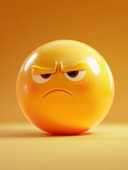 Poster - Cute yellow emoticons. Isolated emoticon, emoji social messages characters. Sad angry happy expressions, emotions reactions exact set