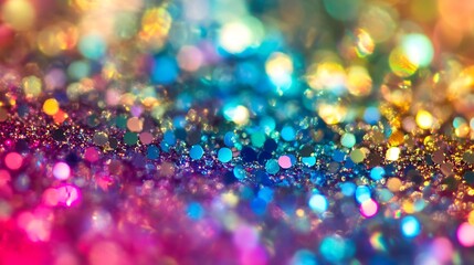 Leinwandbilder - dazzling multicolored glitter and bokeh lights emanating extraordinarily : generative ai