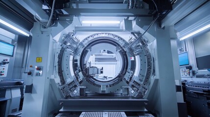 Poster - High-Tech Industrial Machine in Modern Manufacturing Facility