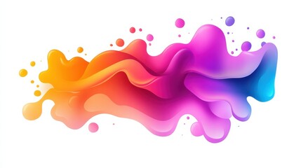 Poster - Colorful Wave Abstract Design with Gradient and Fluid Elements