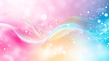 Aufkleber - Colorful abstract swirls create a dreamy and vibrant background with soft transitions and bokeh effects