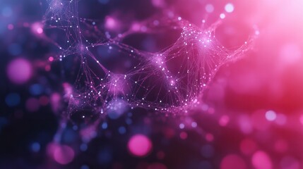 Poster - Innovative science background with abstract digital elements, showcasing network connection structures and big data technology