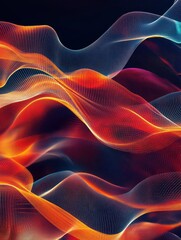 Poster - Big data flow technology and science vector background, tech abstraction with lines electronics and digital style in 3D dimensional perspective, abstract illustration.