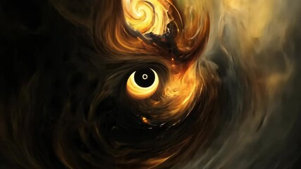 Wall Mural - Cosmic whirlpool shows the beauty of swirling galaxies and the mysterious nature of black holes in space