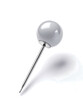 © Woraporn - Realistic photo of push pin with glossy white head and metallic shaft, ideal for office or craft use. This captures simplicity and functionality of common stationery item