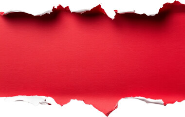 Aufkleber - Torn paper revealing red background