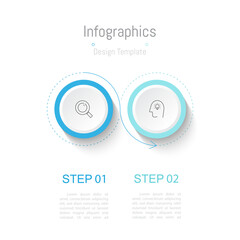 Infographic 2 options design elements for your business data. Vector Illustration.