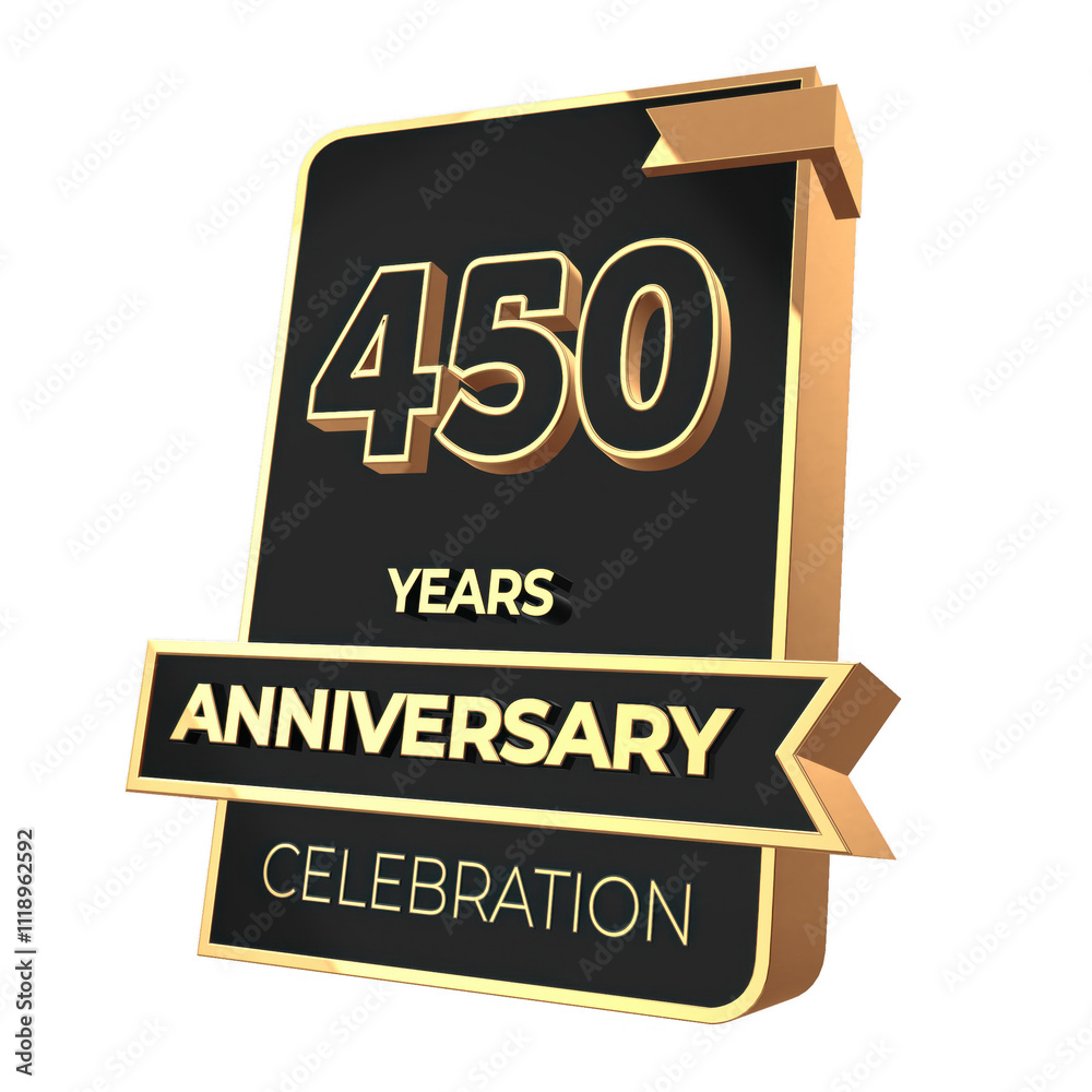 450th Anniversary backdrop, isolated on white background Stock ...
