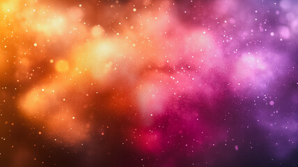 Poster - a colorful background with a lot of dots and a purple and orange swirl. the background is a mix of c