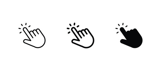 Poster - pointing hand click icon. Click cursor Vector icon	