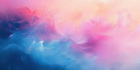 Aufkleber - Calm Blue Abstract Watercolor Landscape Soft Pastel Colors Flowing Brushstrokes