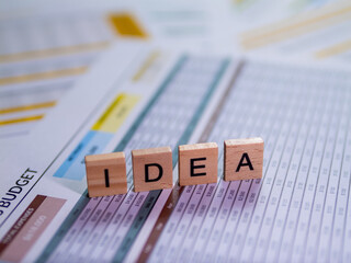 Aufkleber - Innovative business ideas for budget planning in a professional office environment
