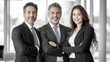 © GenerativeAIpicture - Three Business Professionals Standing Confidently in an Office Space