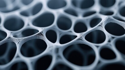 Poster - Intricate Macro View of Organic Mesh Structure Illustrating Connectivity, Texture, and Depth in an Abstract Natural Design Aesthetic