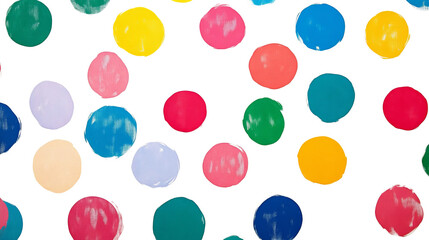 Poster - Colorful polka dot pattern on transparent background, abstract art concept