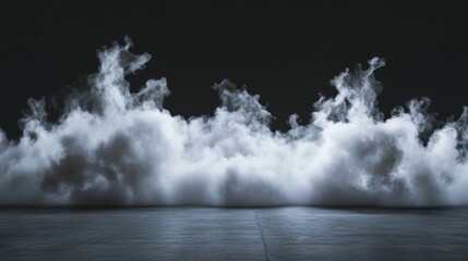 Poster - Dramatic Cloud of Smoke on Dark Background for Creative Projects