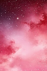 there is a picture of a pink and red sky with stars
