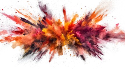 Leinwandbilder - Vibrant Color Explosion of Red, Orange, Purple, and Yellow Shades