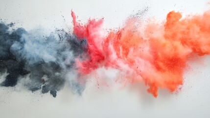 Poster - Explosion of Color Dust Creating Dynamic Abstract Background Art