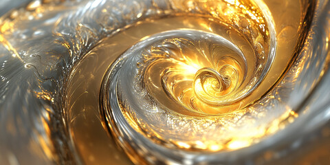 Canvas Print - Golden Spiral Vortex 