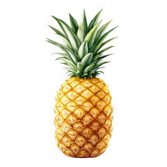 Aufkleber - pineapple watercolor illustration isolated on transparent background
