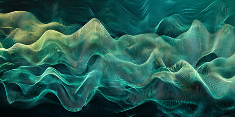 Poster - Abstract Flowing Turquoise Green  