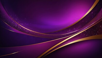 Poster - purple Abstract gold curved on purple and dark blue background with lighting effect and sparkle with copy space for text. Luxury design style.9