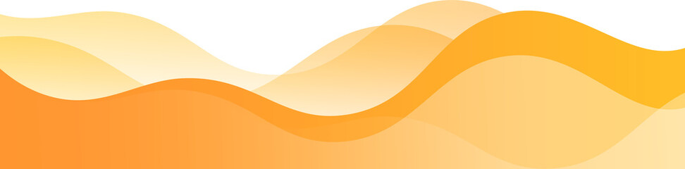 Wall Mural - Orange Footer Wave Banner
