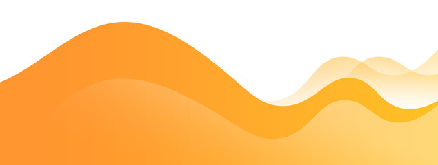 Wall Mural - Orange Footer Wave Banner
