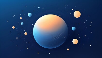Poster - Abstract illustration of planets in space.