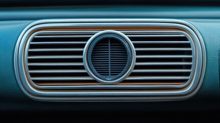 Poster - Close-Up View of Car Air Vent with Sleek Design and Modern Finish