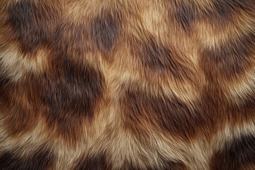 close-up of brown and beige animal fur texture.