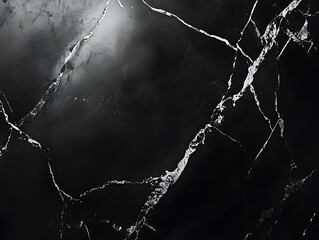 Poster - Black marble texture with white veins.