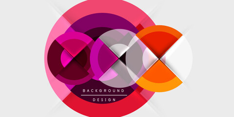 Poster - Target circle geometric abstract shapes. Vector Illustration For Wallpaper, Banner, Background, Card, Book Illustration, landing page