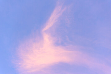 Wall Mural - beautiful pink clouds on blue sky in summer travel