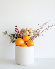 Poster - Winter Wellness with Oranges and Pomegranates A Simple Holiday Fruit Bowl for Healthy Eating