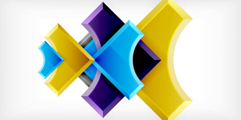 Aufkleber - Geometric design abstract background - circles and triangles