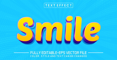 Poster - Smile  font Text effect editable