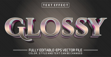 Poster - Glossy font Text effect editable