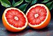 © Layla - Lime blood orange watercolor illustration isolated on white background