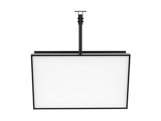 Wall Mural - Outdoor digital ceiling mounted display screen mockup template, 3d illustration.
