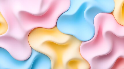 Poster - Dynamic abstract shapes studio digital art contemporary close-up fluid design concept
