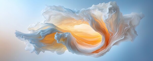 Poster - Abstract colorful cloud formation with soft gradients.
