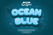 © Aziramada - Ocean blue editable text effect with splash water background