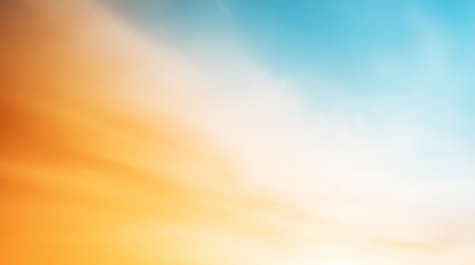 Wall Mural - vibrant sunset with soft gradient of orange and blue hues over a clear sky