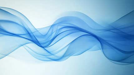 Poster - Abstract background with smooth shiny blue waves