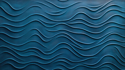 Poster - Abstract background with smooth shiny blue waves