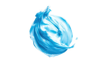 Poster - Liquid Serenity: Abstract Swirl of Light Blue Paint