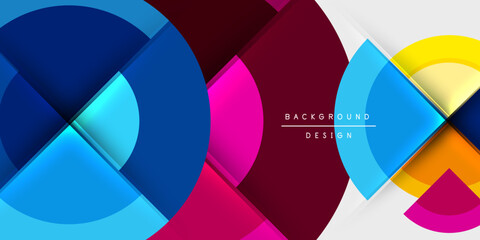 Poster - Techno circles and semi circles. Vector Illustration For Wallpaper, Banner, Background, Card, Book Illustration, landing page